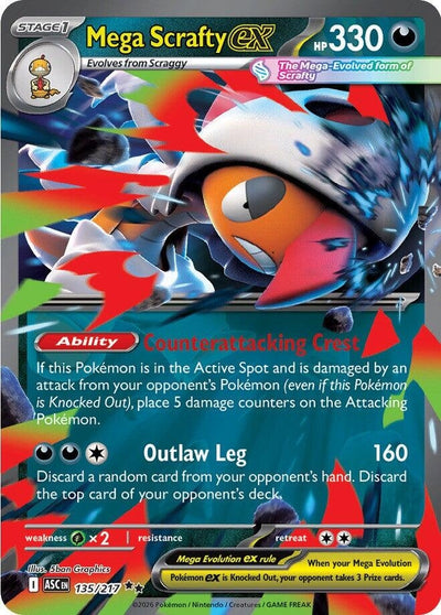 Mega Scrafty ex (ME: Ascended Heroes) (135/217)