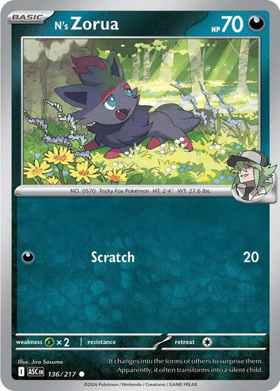 N's Zorua (ME: Ascended Heroes) (136/217)