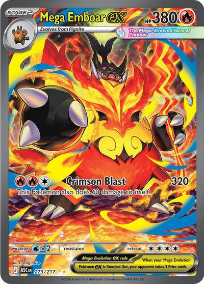 Mega Emboar ex (ME: Ascended Heroes) (273/217)