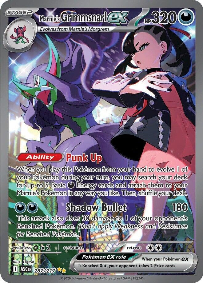 Marnie's Grimmsnarl ex (ME: Ascended Heroes) (287/217)