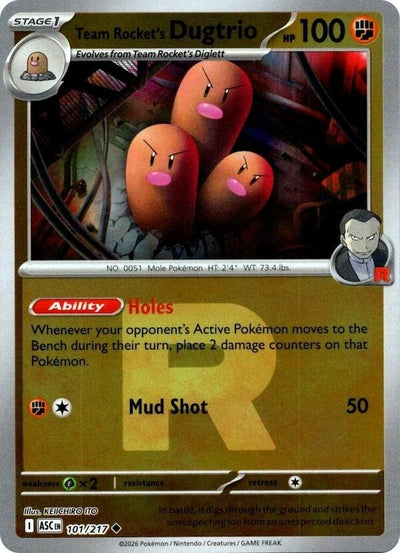 Team Rocket's Dugtrio - 101/217 (Team Rocket) (ME: Ascended Heroes) (101/217)