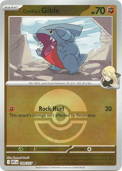 Cynthia's Gible (Poke Ball) (ME: Ascended Heroes) (109/217)