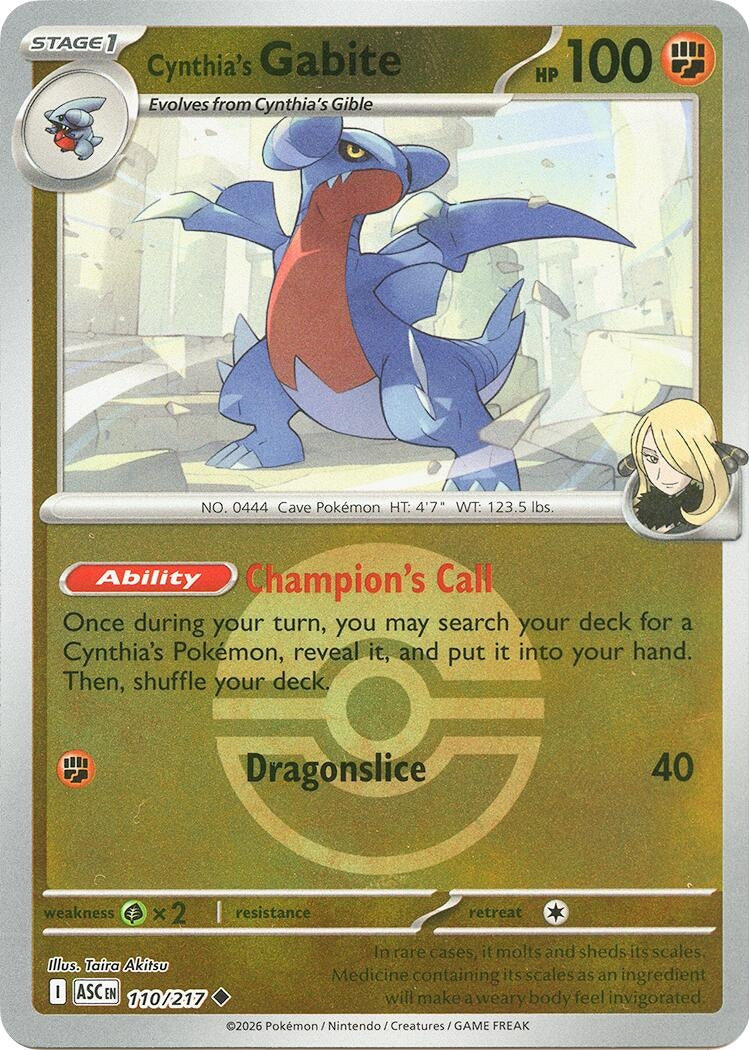 Cynthia's Gabite (Poke Ball) (ME: Ascended Heroes) (110/217)
