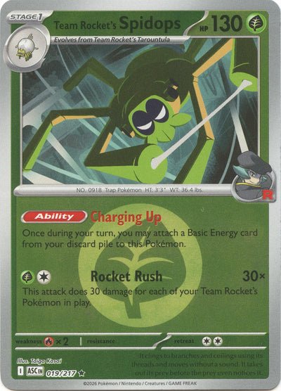 Team Rocket's Spidops (Energy Symbol Pattern) (ME: Ascended Heroes) (019/217)