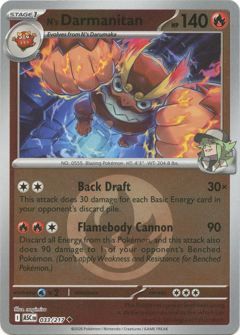 N's Darmanitan (Energy Symbol Pattern) (ME: Ascended Heroes) (033/217)