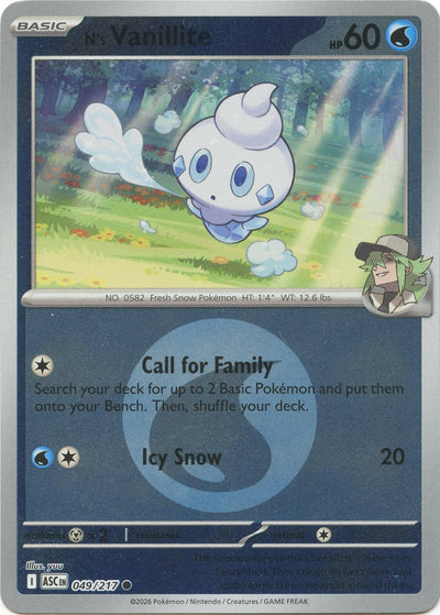 N's Vanillite (Energy Symbol Pattern) (ME: Ascended Heroes) (049/217)