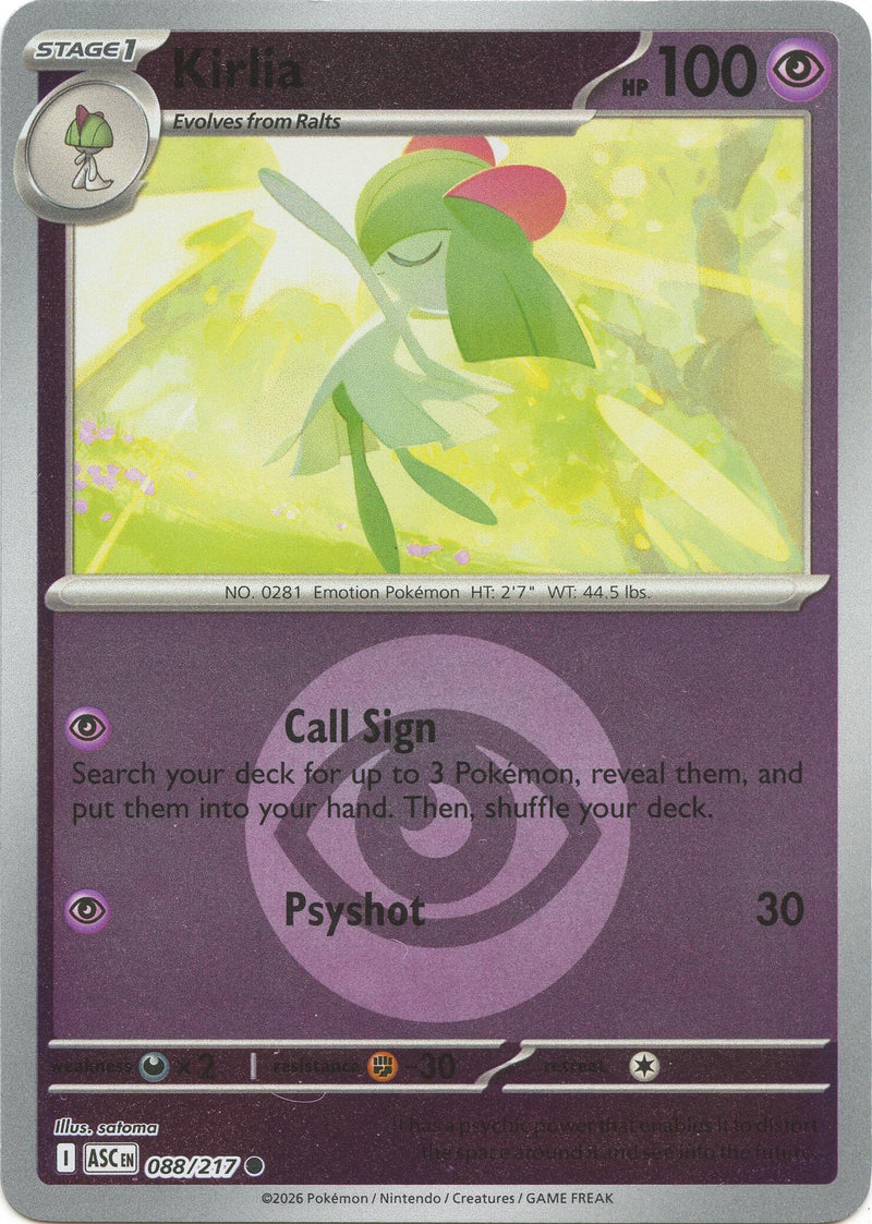 Kirlia (Energy Symbol Pattern) (ME: Ascended Heroes) (088/217)