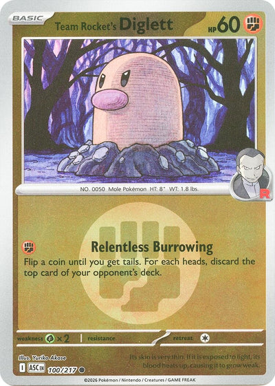 Team Rocket's Diglett (Energy Symbol Pattern) (ME: Ascended Heroes) (100/217)