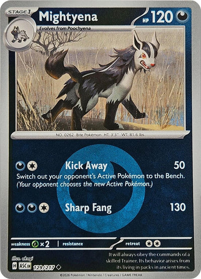 Mightyena - 129/217 (Energy Symbol Pattern) (ME: Ascended Heroes) (129/217)