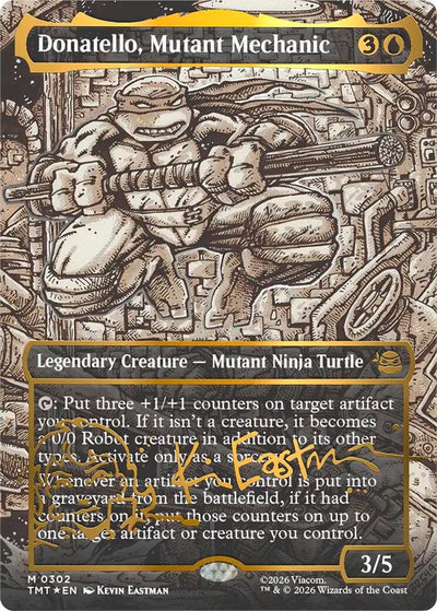 Donatello, Mutant Mechanic (Borderless) (Gold-Stamped Signature) (Teenage Mutant Ninja Turtles) (302)