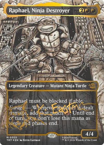 Raphael, Ninja Destroyer (Borderless) (Gold-Stamped Signature) (Teenage Mutant Ninja Turtles) (303)