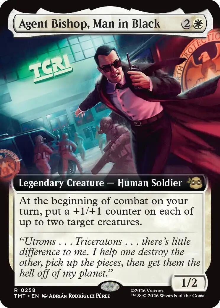 Image for Agent Bishop, Man in Black (Extended Art) (Teenage Mutant Ninja Turtles) (258) - Magic: The Gathering