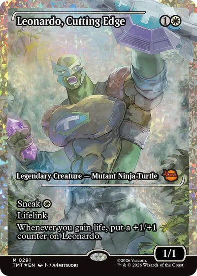 Leonardo, Cutting Edge (Showcase) (Fracture Foil) (Teenage Mutant Ninja Turtles) (291)