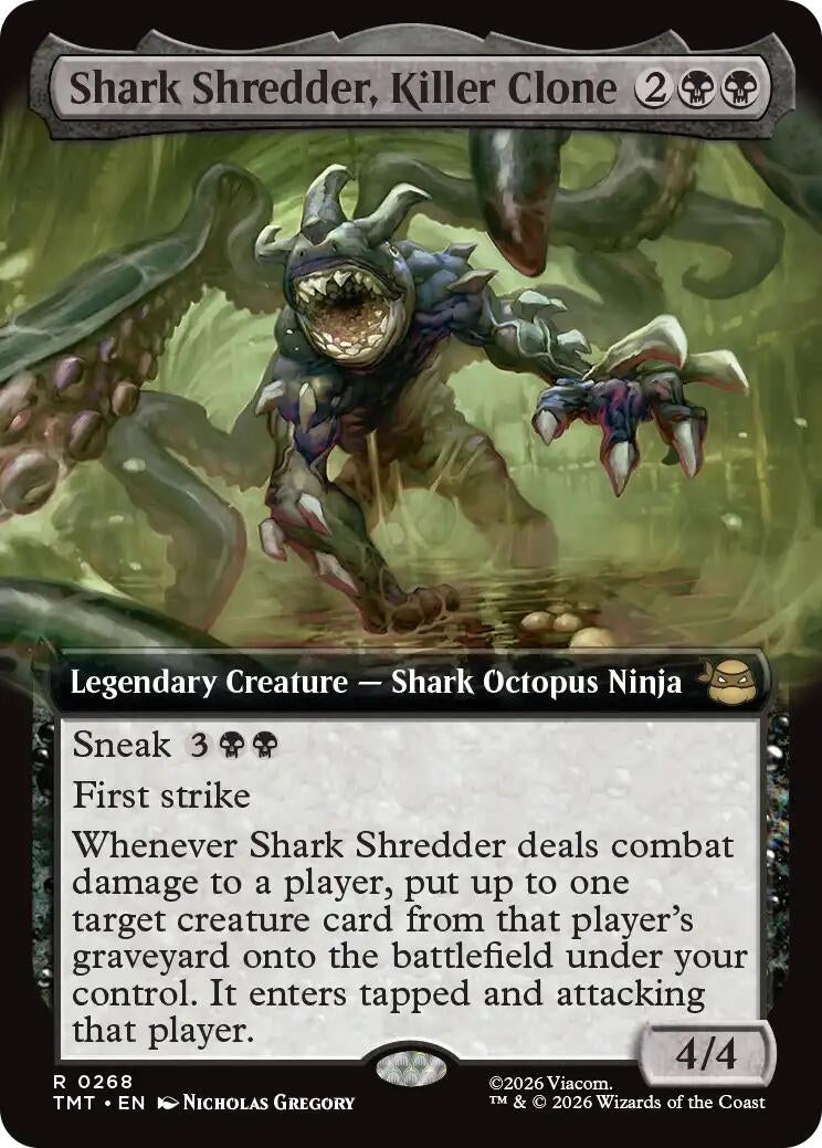 Image for Shark Shredder, Killer Clone (Extended Art) (Teenage Mutant Ninja Turtles) (268) - Magic: The Gathering