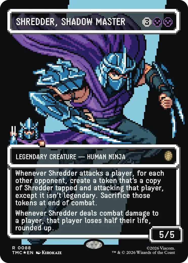 Image for Shredder, Shadow Master (Borderless) (Surge Foil) (Teenage Mutant Ninja Turtles) (88) - Magic: The Gathering