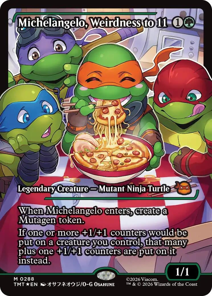 Image for Michelangelo, Weirdness to 11 (Showcase) (Teenage Mutant Ninja Turtles) (288) - Magic: The Gathering