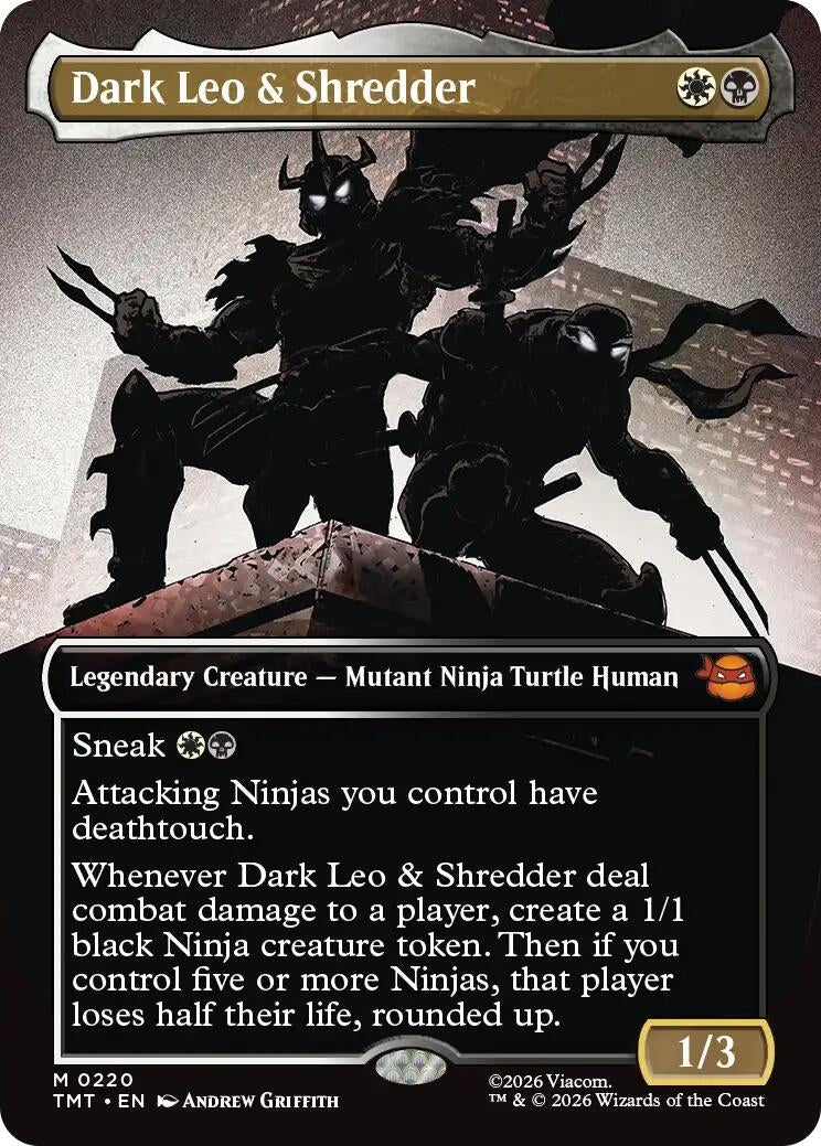 Image for Dark Leo & Shredder (Borderless) (Teenage Mutant Ninja Turtles) (220) - Magic: The Gathering