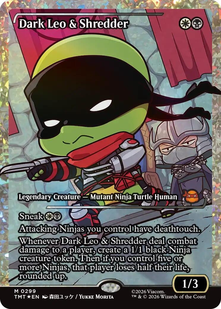 Image for Dark Leo & Shredder (Showcase) (Fracture Foil) (Teenage Mutant Ninja Turtles) (299) - Magic: The Gathering