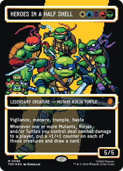 Heroes in a Half Shell (0096) (Borderless) (Surge Foil) (Teenage Mutant Ninja Turtles) (96)