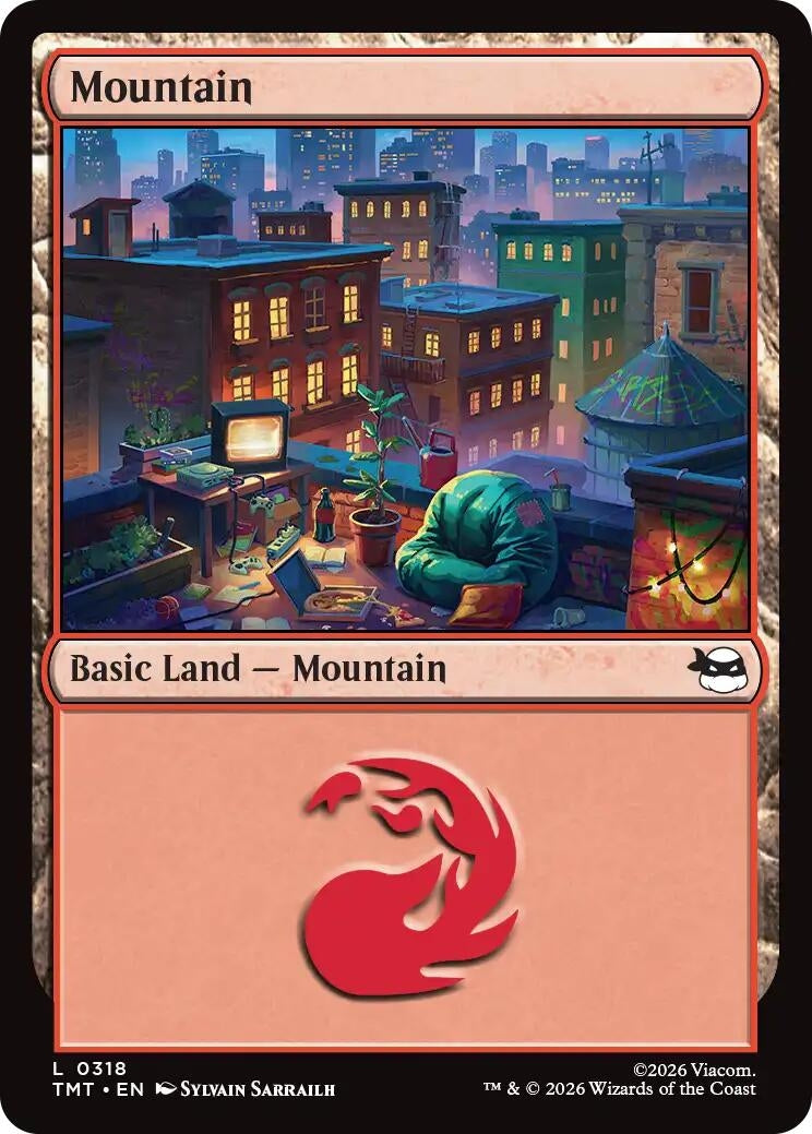 Image for Mountain (0318) (Teenage Mutant Ninja Turtles) (318) - Magic: The Gathering