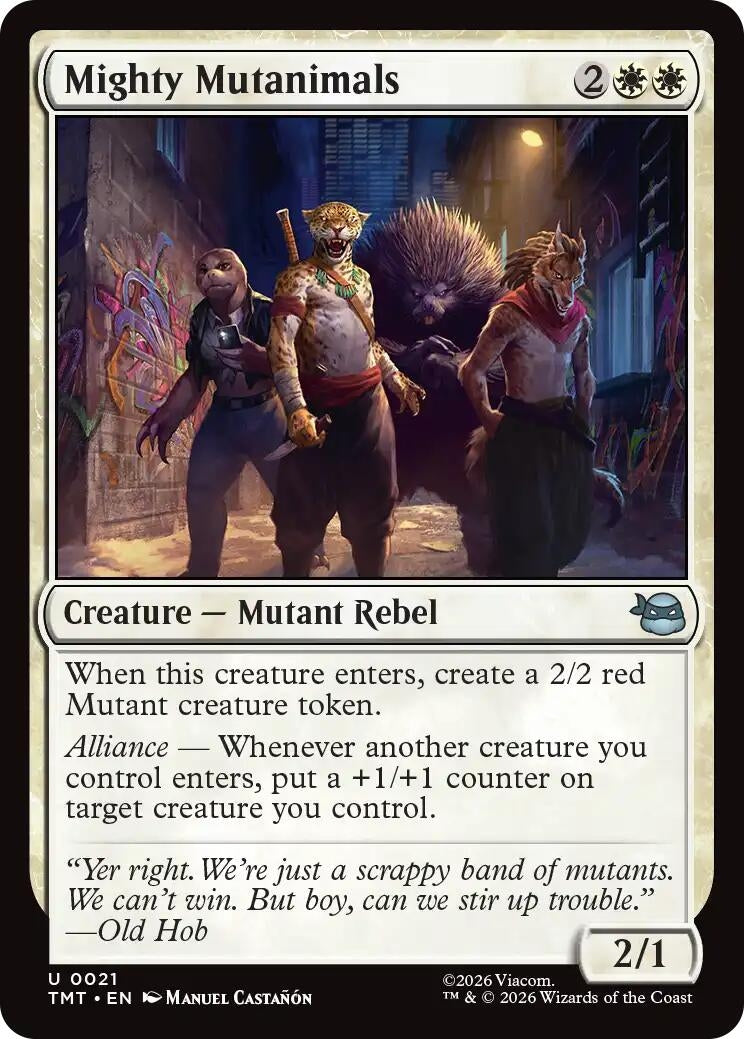 Image for Mighty Mutanimals (Teenage Mutant Ninja Turtles) (21) - Magic: The Gathering