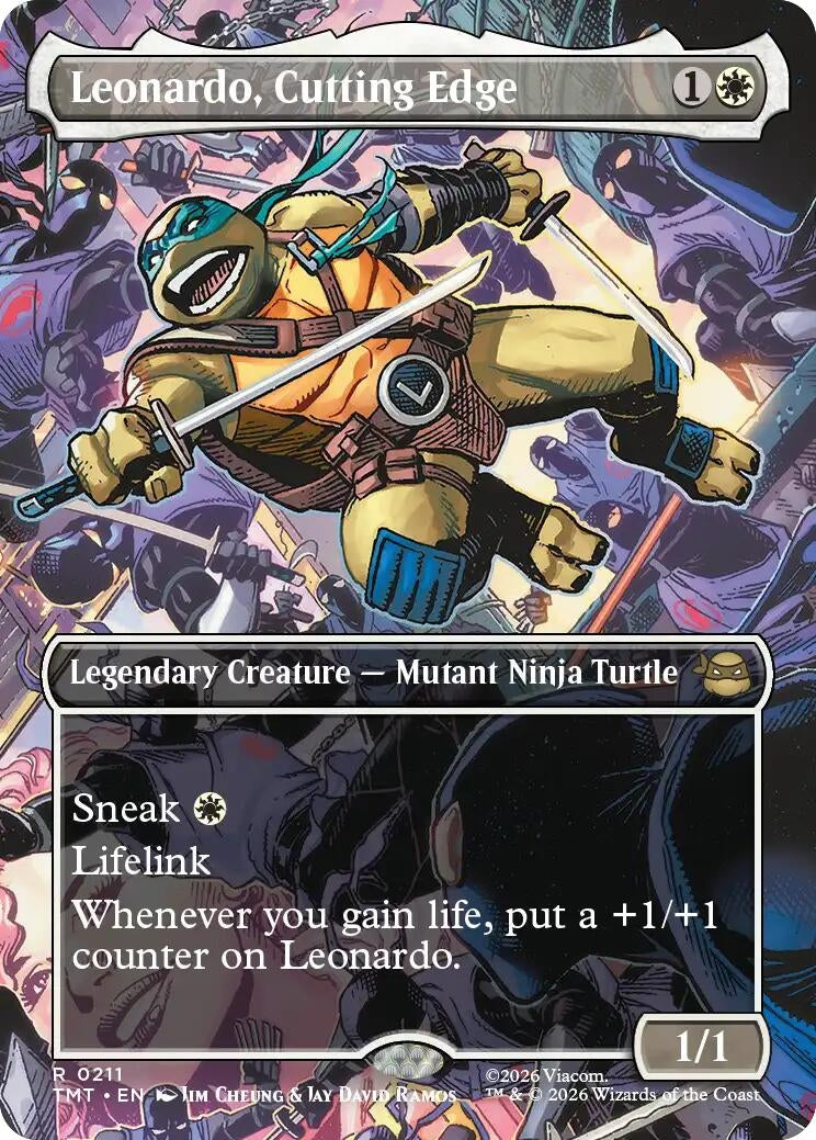 Image for Leonardo, Cutting Edge (Borderless) (Teenage Mutant Ninja Turtles) (211) - Magic: The Gathering