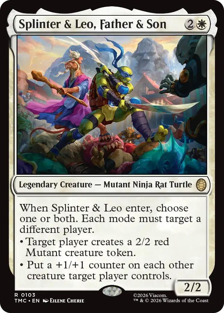 Image for Splinter & Leo, Father & Son (Teenage Mutant Ninja Turtles) (103) - Magic: The Gathering