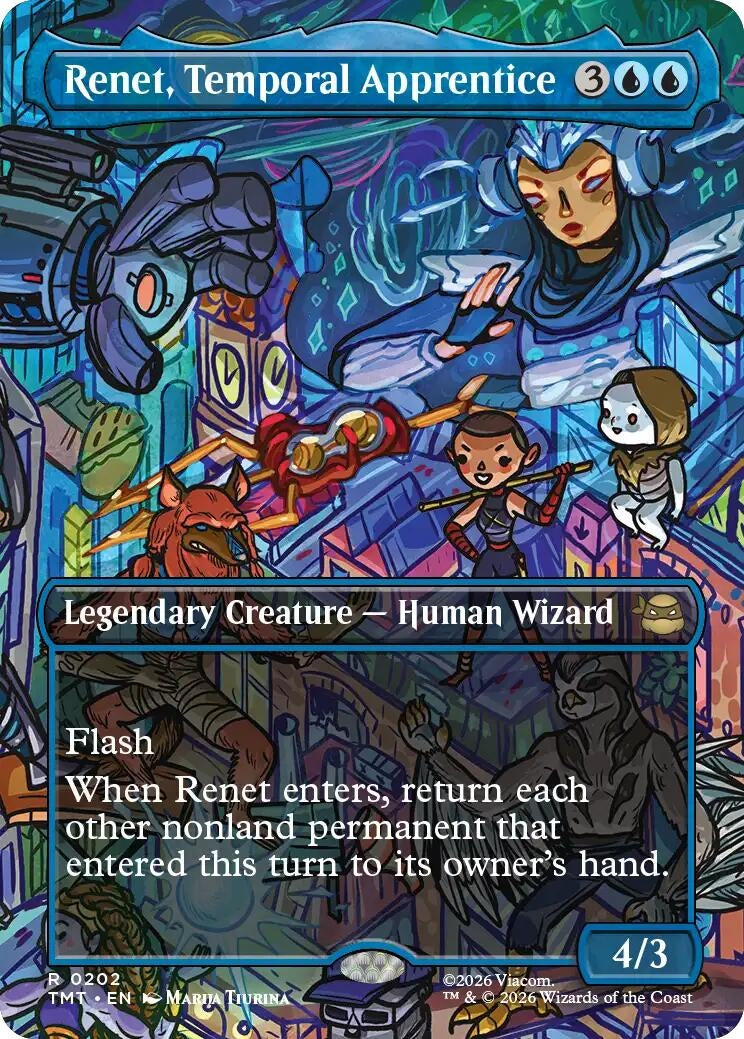 Image for Renet, Temporal Apprentice (Borderless) (Teenage Mutant Ninja Turtles) (202) - Magic: The Gathering