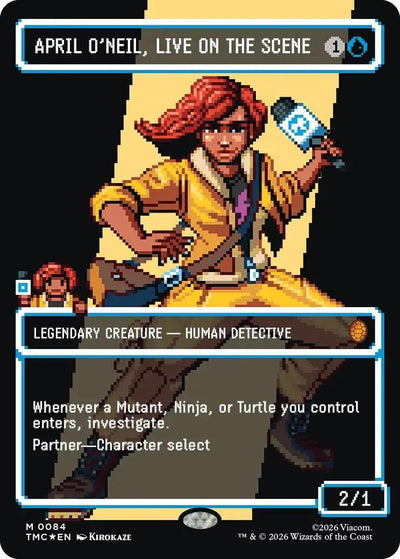 April O'Neil, Live on the Scene (Borderless) (Surge Foil) (Teenage Mutant Ninja Turtles) (84)