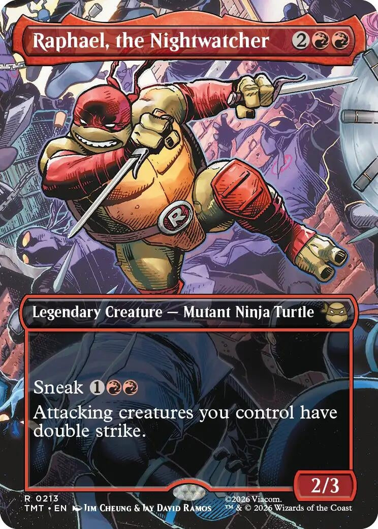 Image for Raphael, the Nightwatcher (Borderless) (Teenage Mutant Ninja Turtles) (213) - Magic: The Gathering