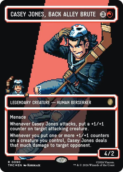 Casey Jones, Back Alley Brute (Borderless) (Surge Foil) (Teenage Mutant Ninja Turtles) (90)