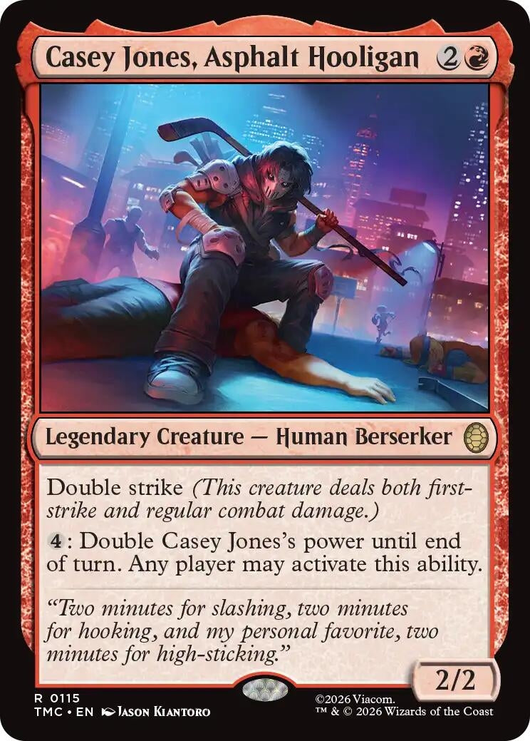Image for Casey Jones, Asphalt Hooligan (Teenage Mutant Ninja Turtles) (115) - Magic: The Gathering