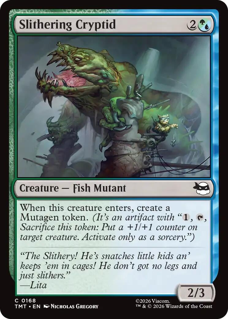 Image for Slithering Cryptid (Teenage Mutant Ninja Turtles) (168) - Magic: The Gathering