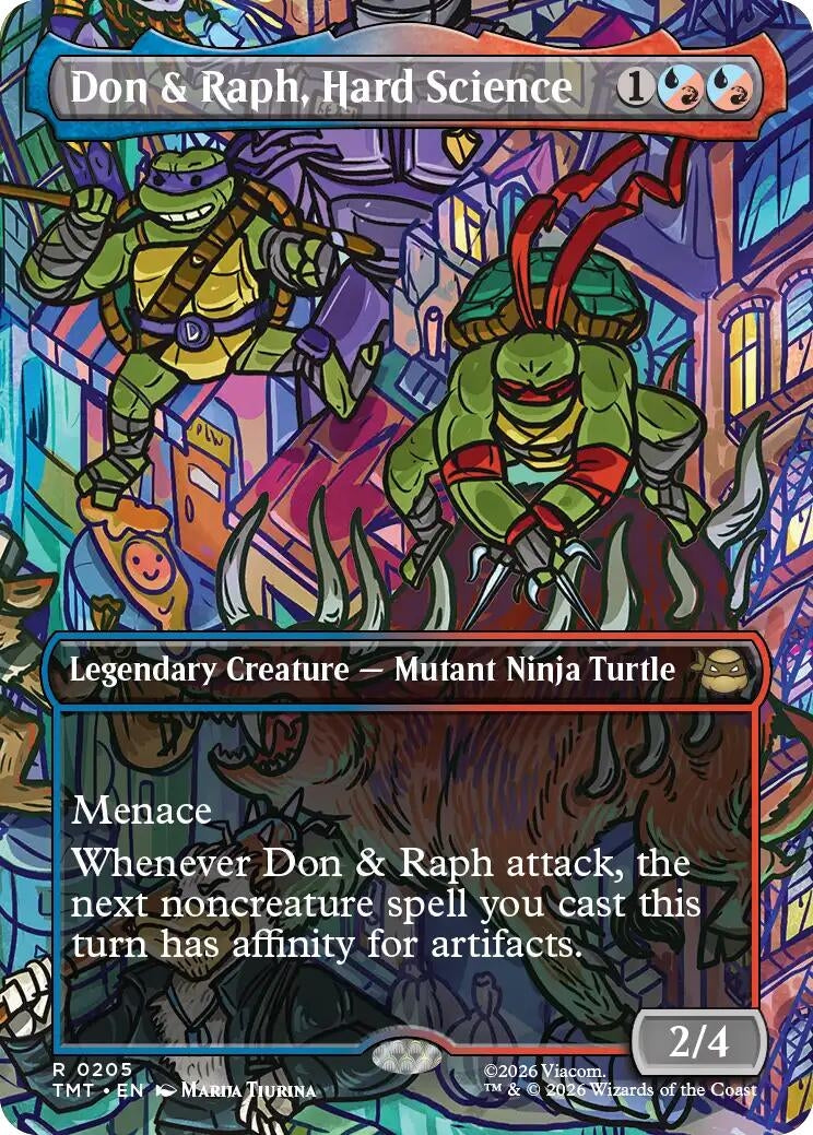 Image for Don & Raph, Hard Science (Borderless) (Teenage Mutant Ninja Turtles) (205) - Magic: The Gathering