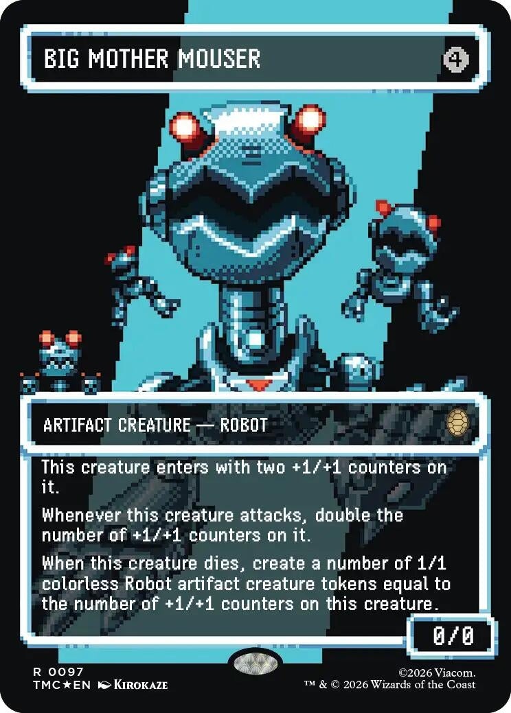 Image for Big Mother Mouser (Borderless) (Surge Foil) (Teenage Mutant Ninja Turtles) (97) - Magic: The Gathering