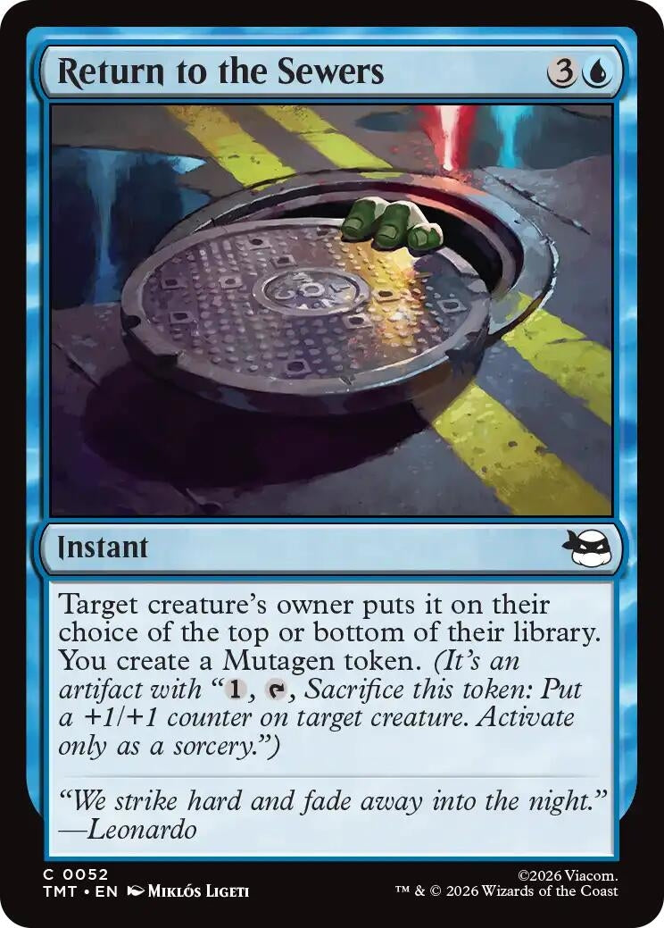 Image for Return to the Sewers (Teenage Mutant Ninja Turtles) (52) - Magic: The Gathering
