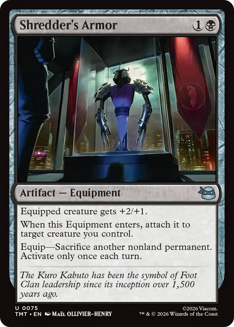 Image for Shredder's Armor (Teenage Mutant Ninja Turtles) (75) - Magic: The Gathering