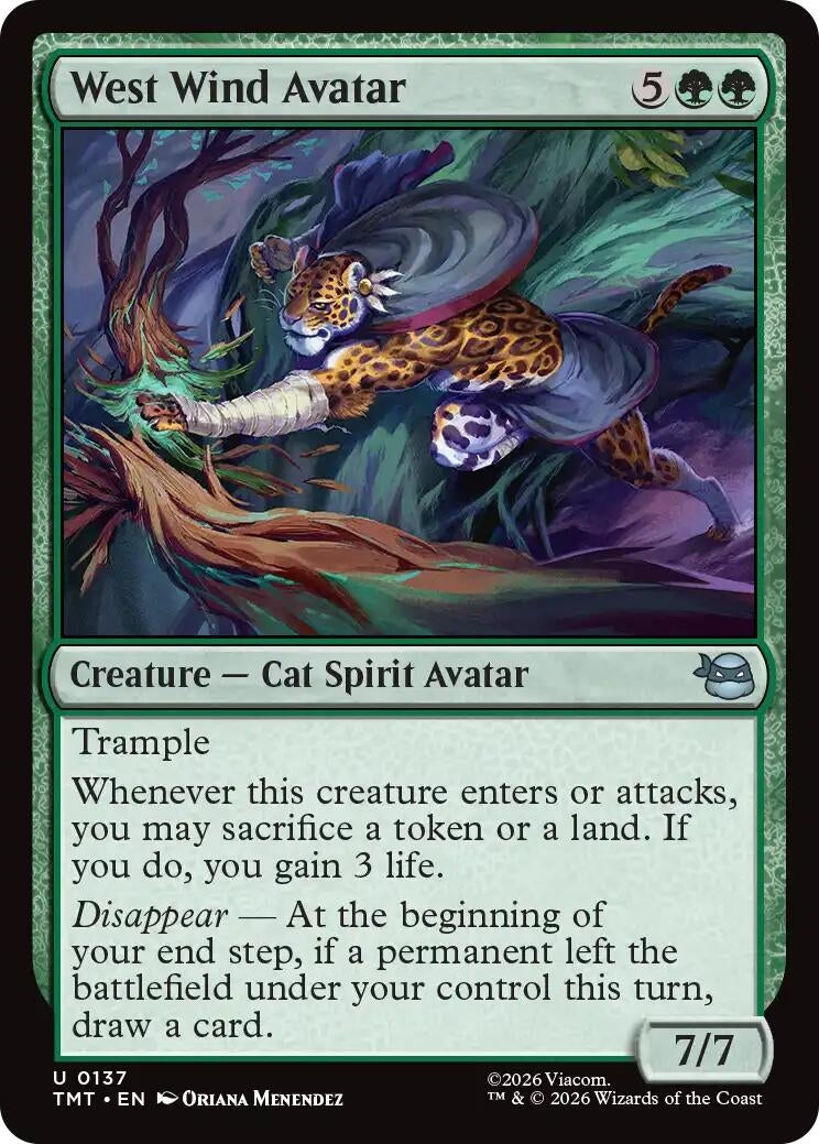 Image for West Wind Avatar (Teenage Mutant Ninja Turtles) (137) - Magic: The Gathering