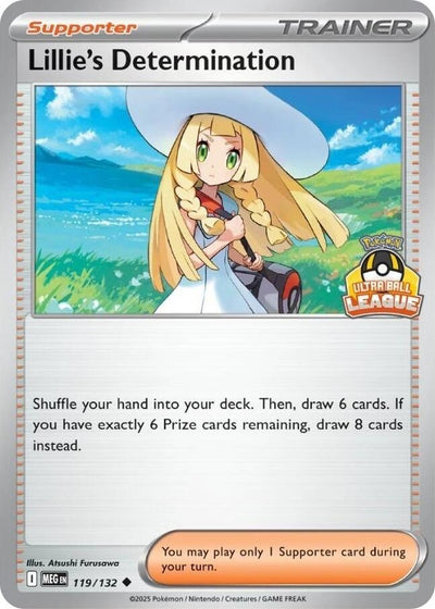 Lillie's Determination (Ultra Ball League) (League & Championship Cards) (119/132)