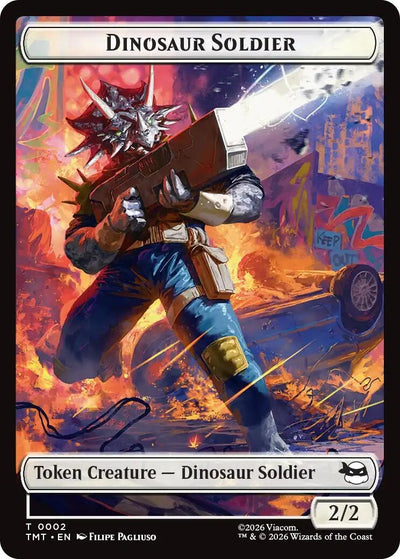 Dinosaur Soldier // Copy Double-Sided Token (Teenage Mutant Ninja Turtles) (2 // 1)