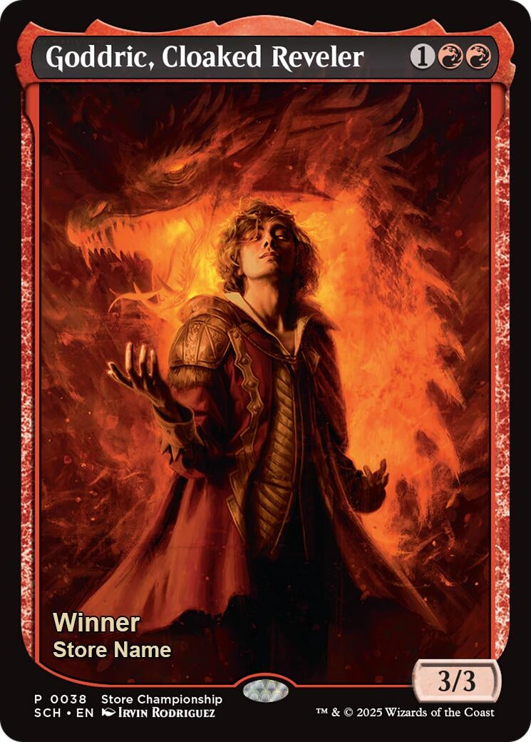 Image for Goddric, Cloaked Reveler (Winner) (Game Day & Store Championship Promos) (38) (GAME) - Magic: The Gathering