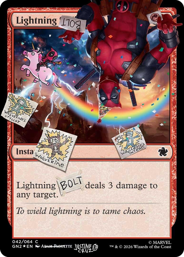 Image for Lightning Bolt (042) (Pool Party Foil) (Secret Lair Drop Series) (42) (SLD) - Magic: The Gathering
