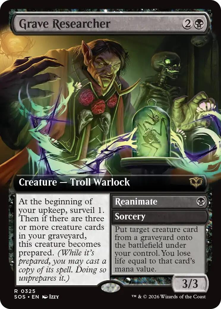 Image for Grave Researcher (Extended Art) (Secrets of Strixhaven) (325) - Magic: The Gathering