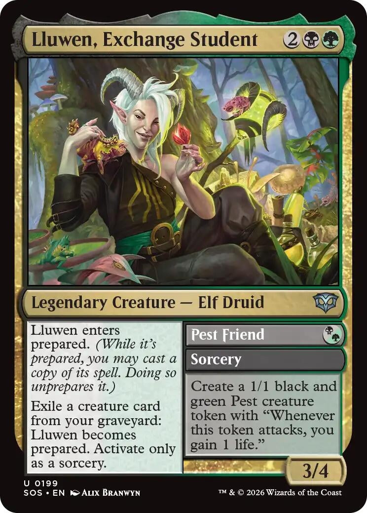 Image for Lluwen, Exchange Student (Secrets of Strixhaven) (199) - Magic: The Gathering
