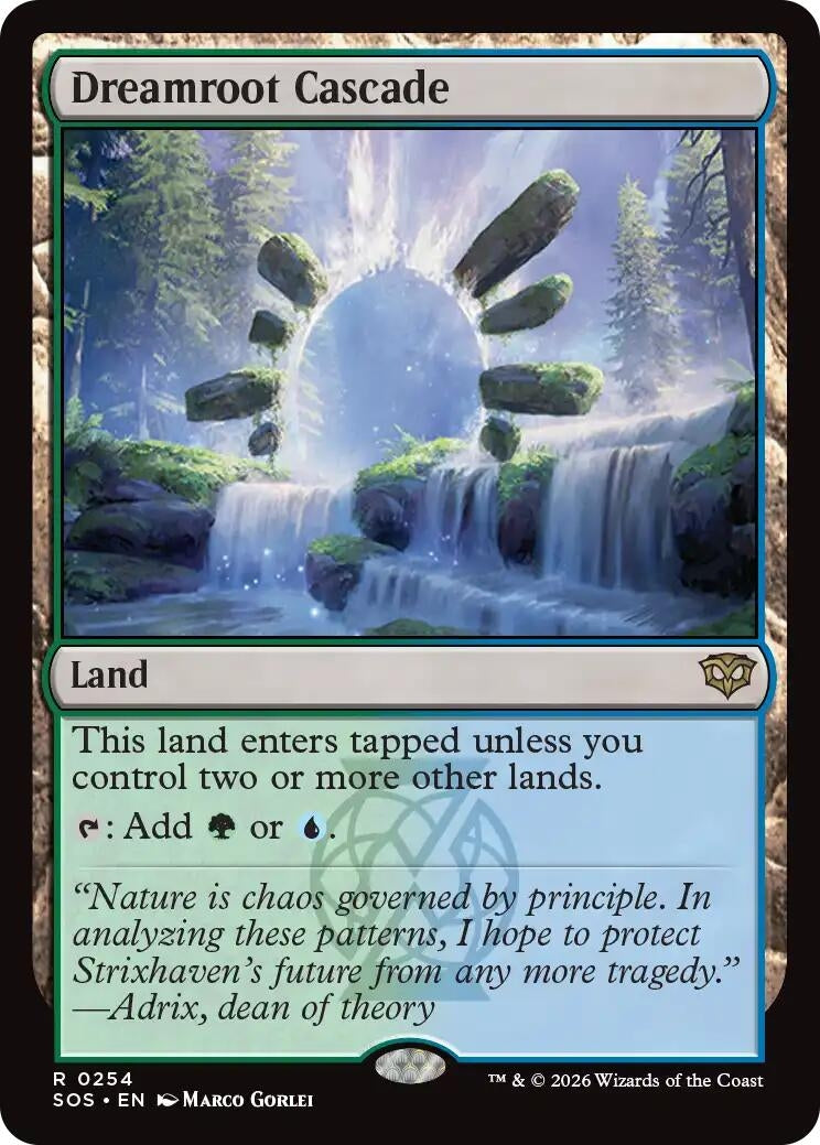 Image for Dreamroot Cascade (Secrets of Strixhaven) (254) - Magic: The Gathering