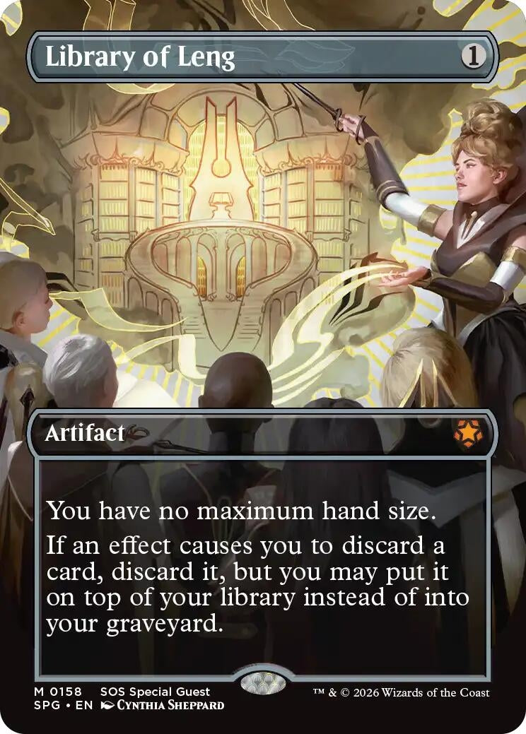 Image for Library of Leng (Borderless) (Special Guests) (158) (SPG) - Magic: The Gathering