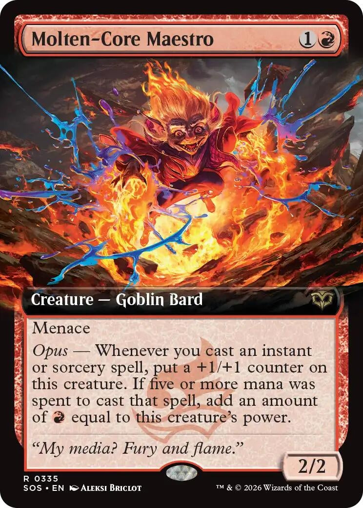 Image for Molten-Core Maestro (Extended Art) (Secrets of Strixhaven) (335) - Magic: The Gathering
