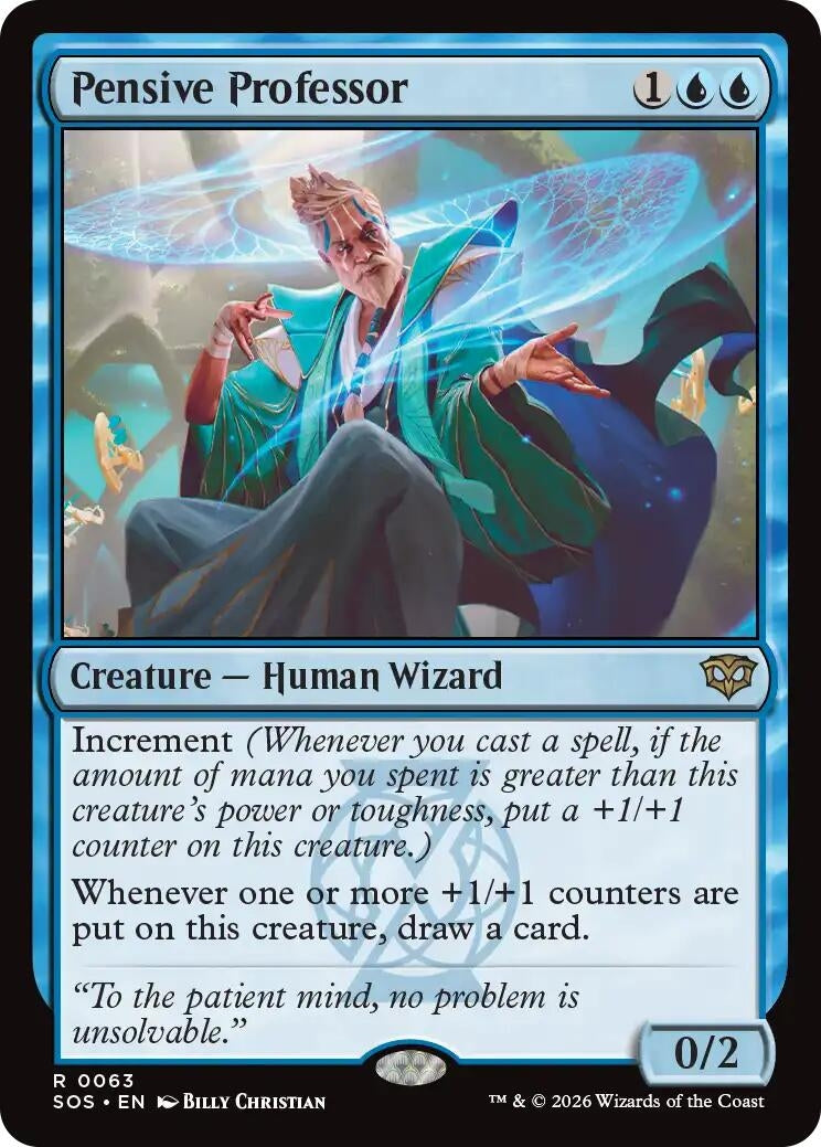 Image for Pensive Professor (Secrets of Strixhaven) (63) - Magic: The Gathering