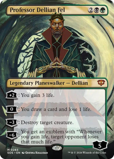 Professor Dellian Fel (Borderless) (Secrets of Strixhaven) (283)