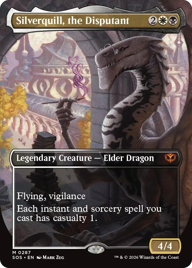 Image for Silverquill, the Disputant (Borderless) (Secrets of Strixhaven) (287) - Magic: The Gathering